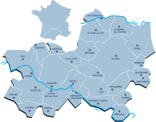 Carte du Territoire CCLPA