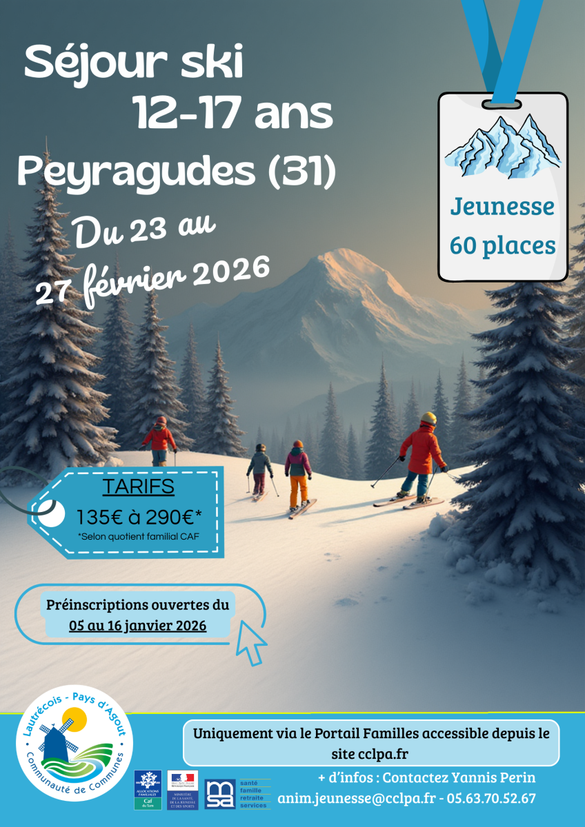 affiche ski jeunesse