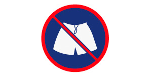 Shorts de bain interdits