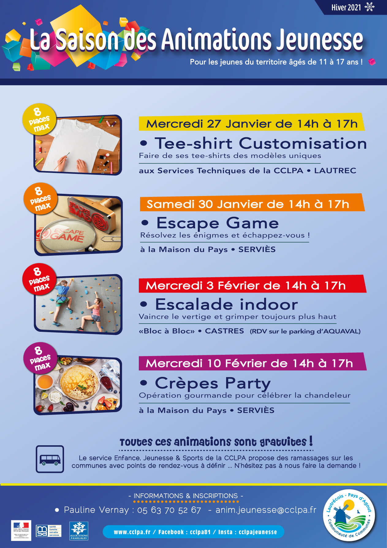 Les animations jeunesse / Hiver 2021