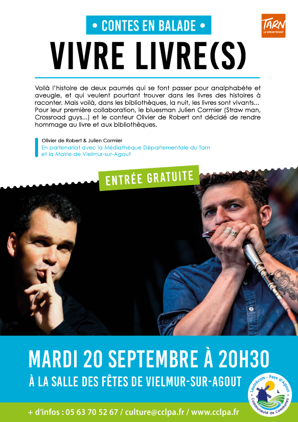 Contes en Balade avec Olivier de Robert - Mardi 20 septembre à Vielmur