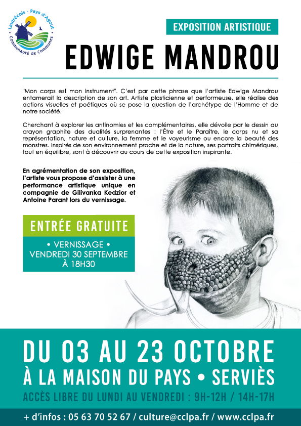Exposition Edwige Mandrou à Serviès du 03 au 23/10/22