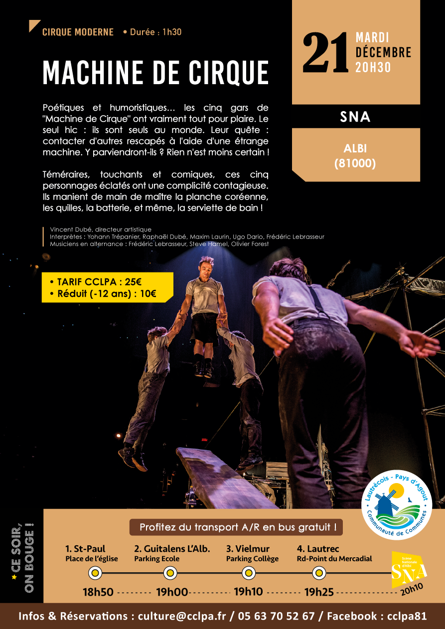 Machinde de Cirque / mardi 21 décembre 2021 à la SNA