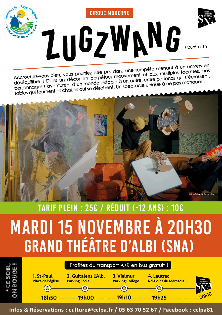 Zugzwang - Cirque moderne - le 15 novembre à la SNA Albi.