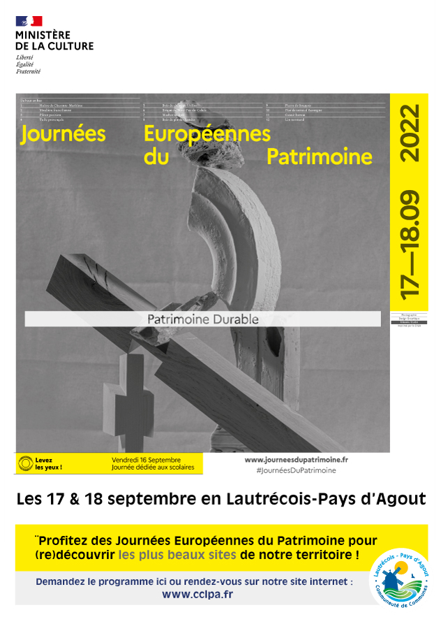 Les Journées Européennes du Patrimoine 2022 / CCLPA