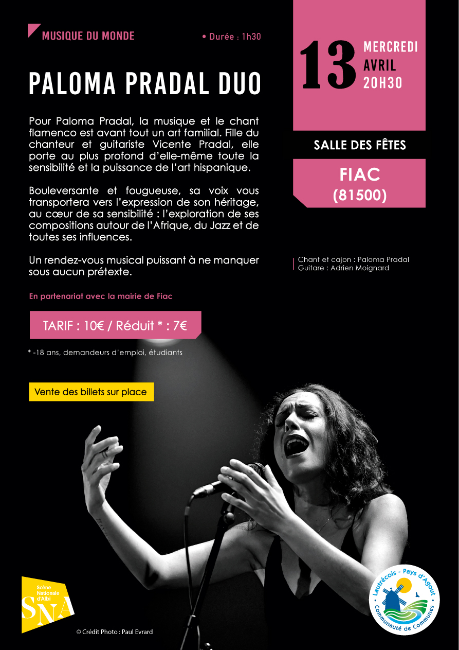 Concert de la Paloma Pradal à Fiac - le 13/04/22