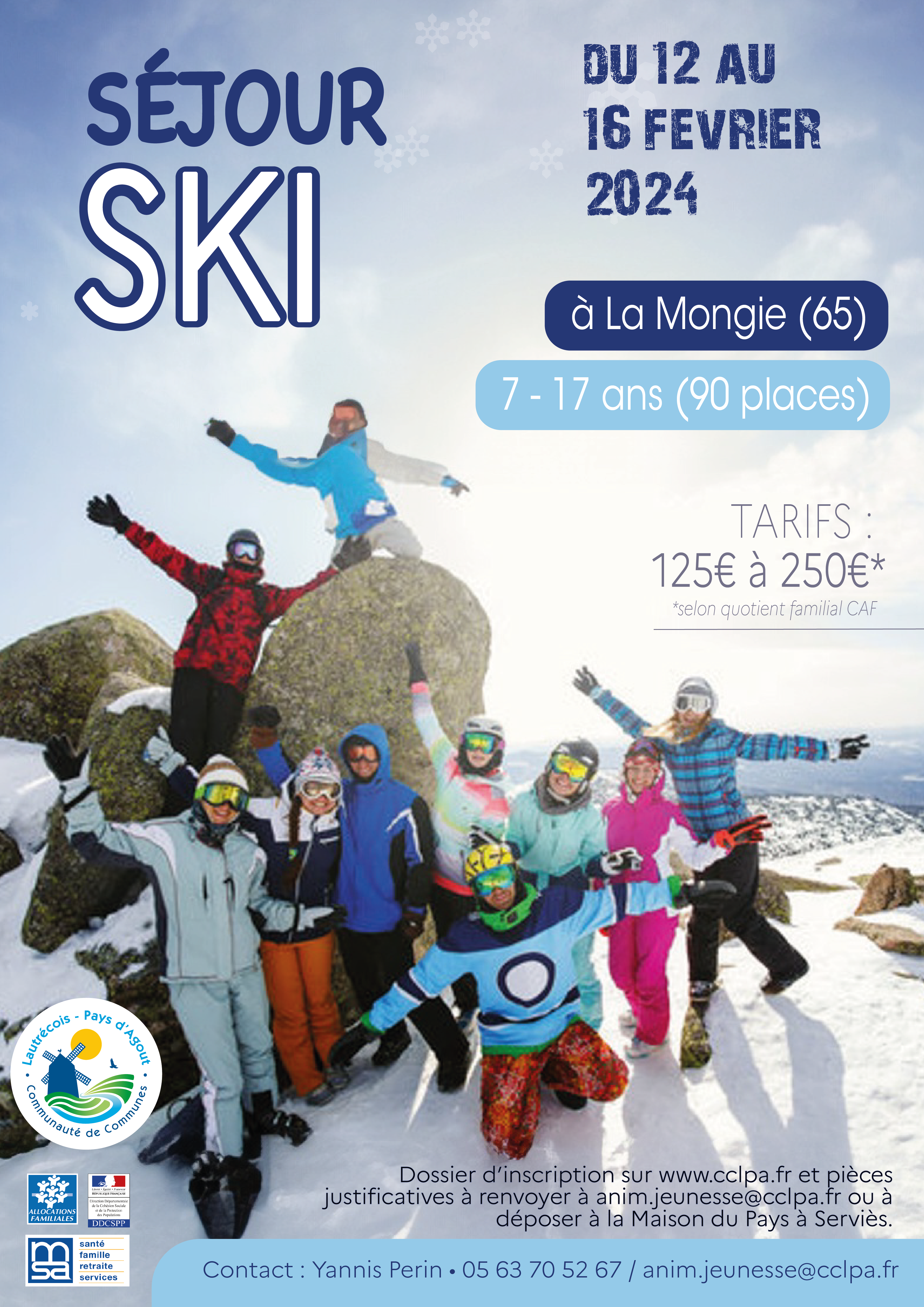 affiche séjour ski