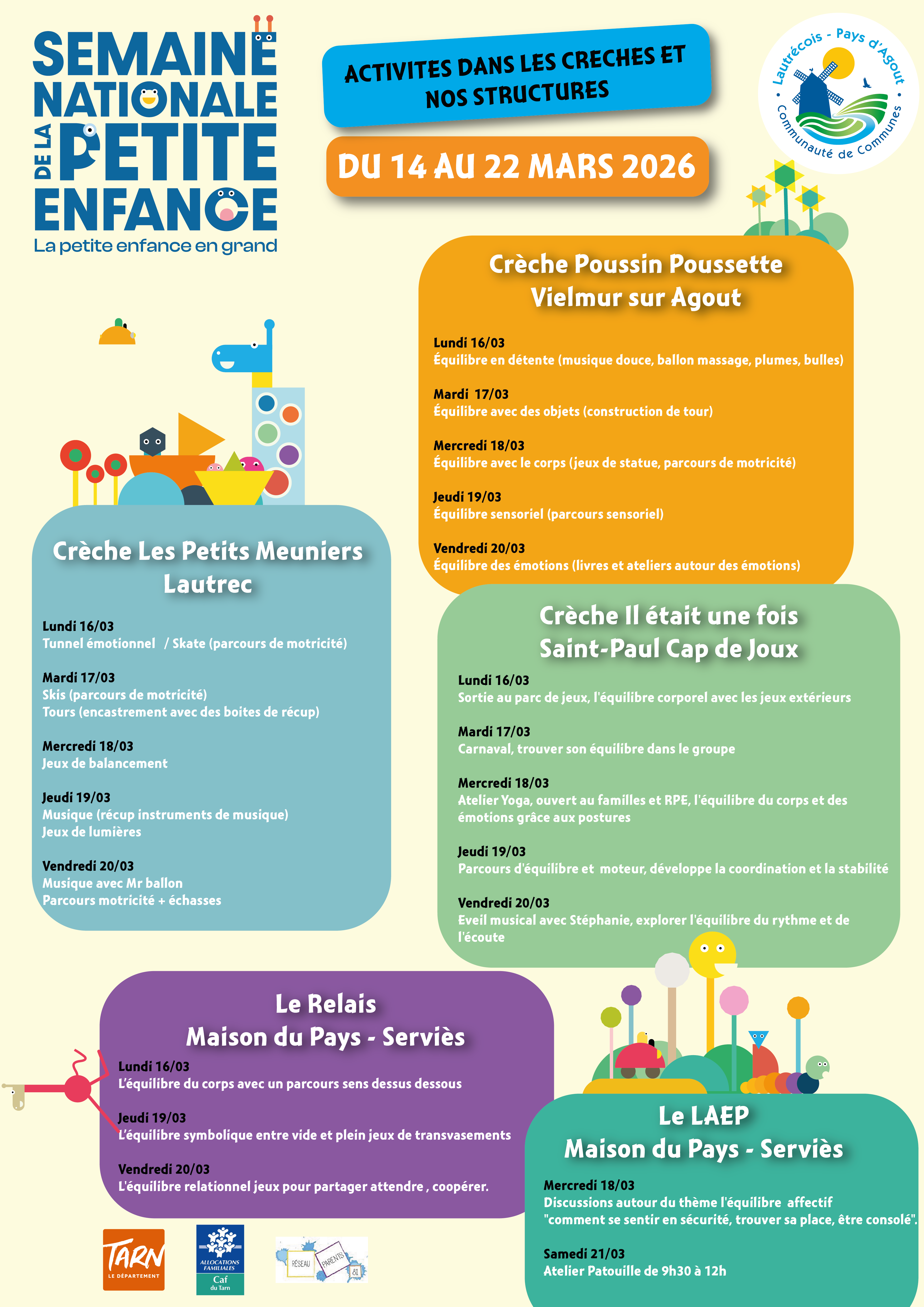 programme semaine petite enfance