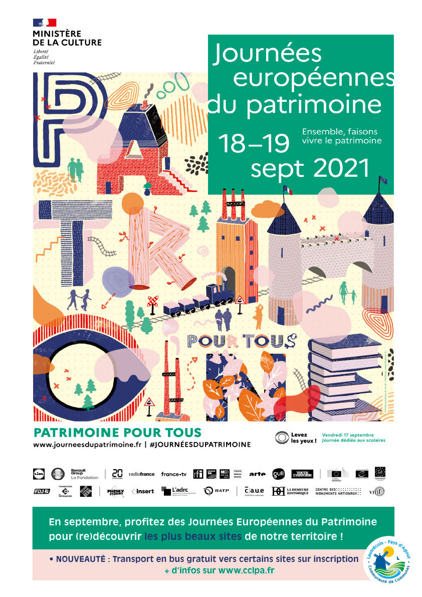 Affiche des Journées Européennes du Patrimoine 2021 / CCLPA