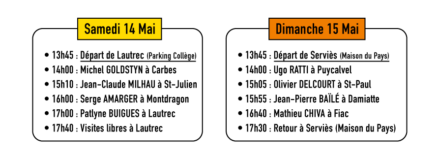 Circuits des bus - Le Chemin des Arts