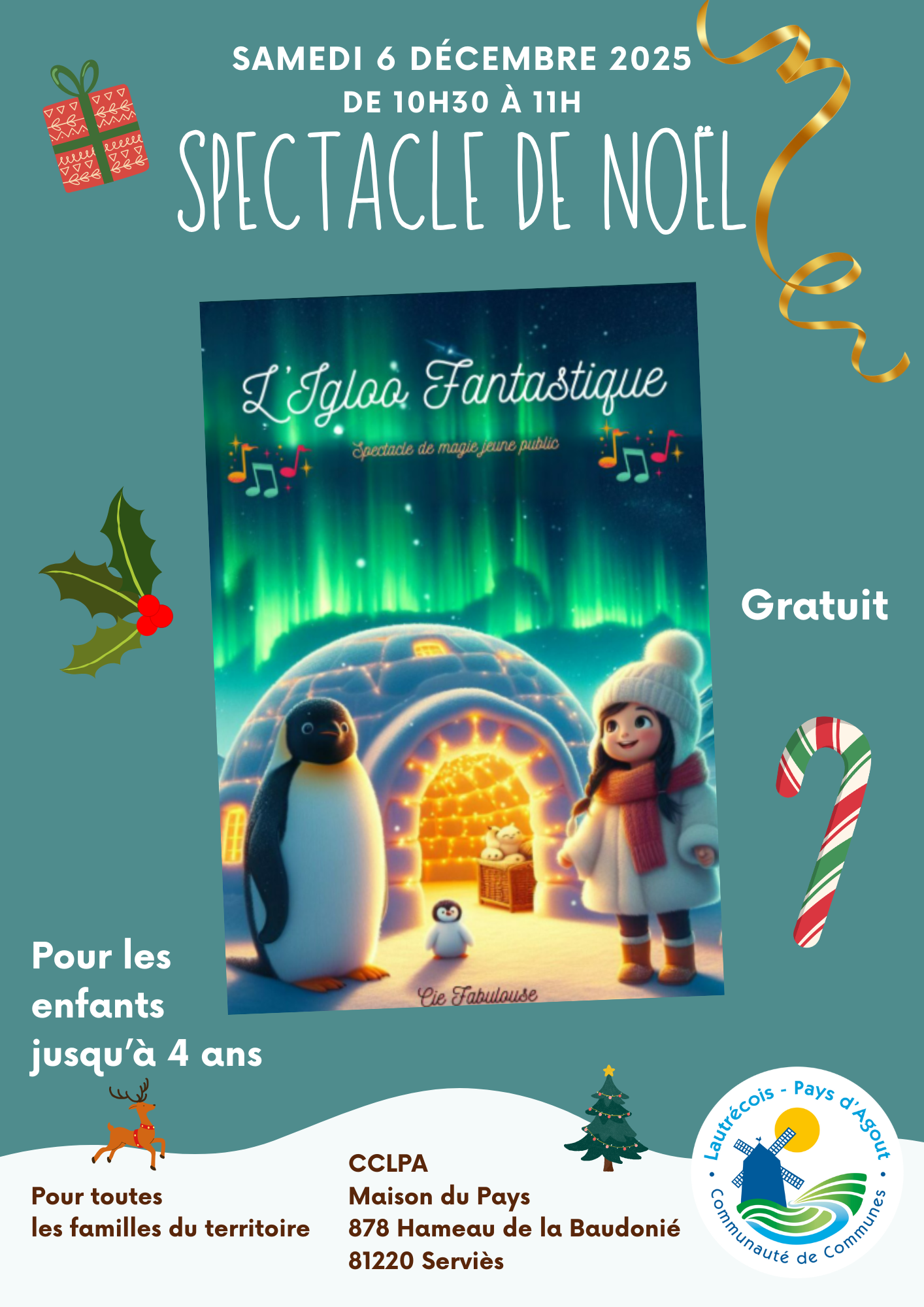 affiche spectacle noel