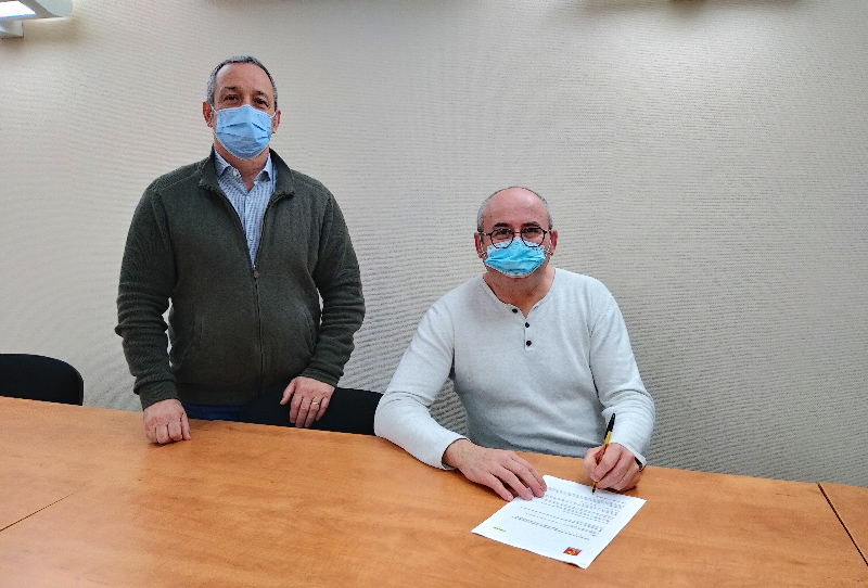 Thierry Bardou & Denis Barbera lors de la signature de la convention du Fonds L'Occal-Loyers